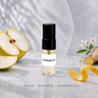 SOVRAI Pearline Air 2 mL extrait de parfum sample vial with pear, ginger and soft airy florals.