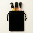 SOVRAI 2 mL perfume sample set with three fragrance samples and black pouch